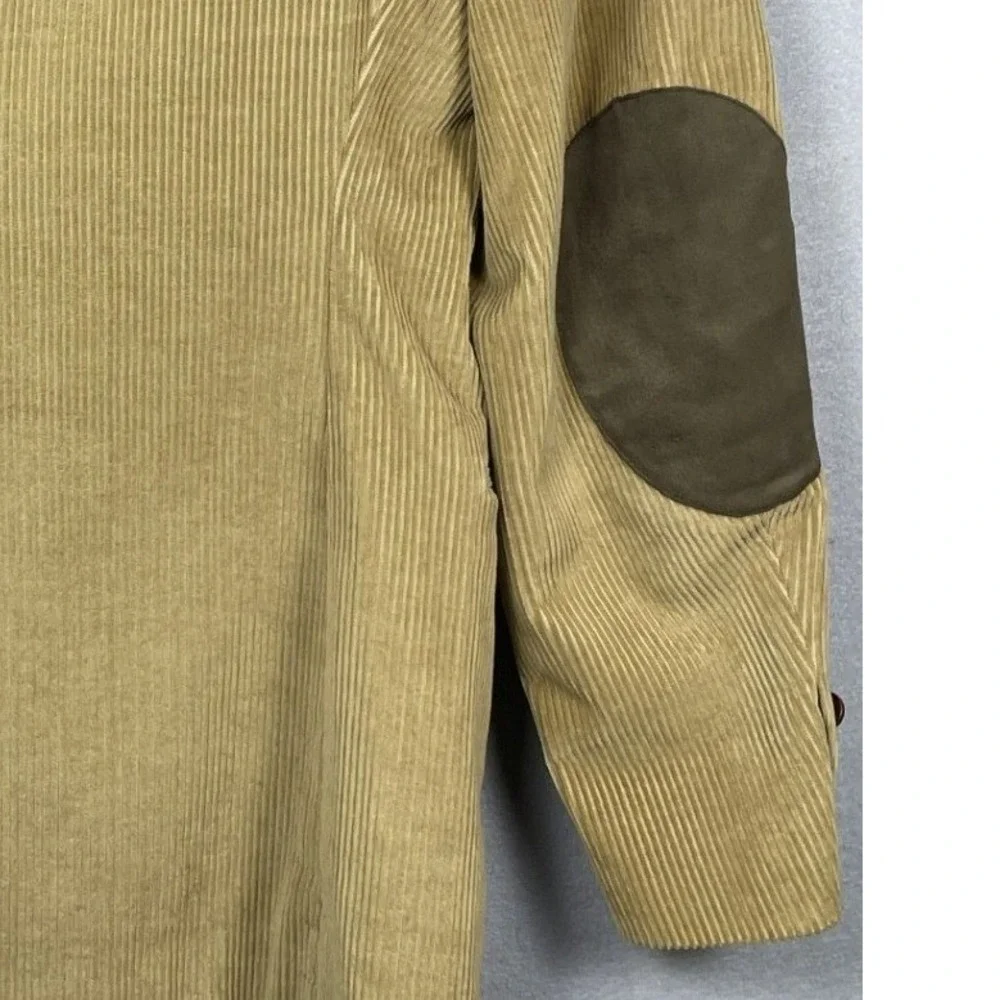 Lauren Ralph Lauren Blazer Mens 40R Tan Corduroy Sport Coat Elbow Patches